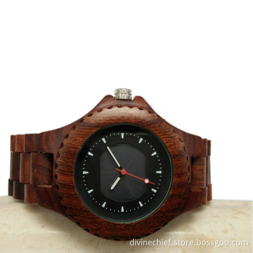 Make Custom Your Logo Sandalwood Wooden Watch, Fashion Men Western Wrist Watch